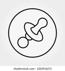 Nipple. Universal icon for web and mobile application. Vector illustration on a white background. Editable Thin line.