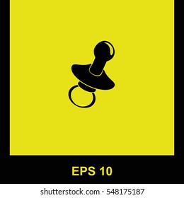Nipple vector black icon. Isolated illustration. Business picture.