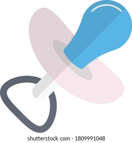 nipple vector flat color icon 