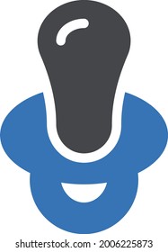 icono de color de glifo de vector nipple