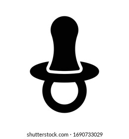 ícono plano de picado de glifo vectorial nipple 