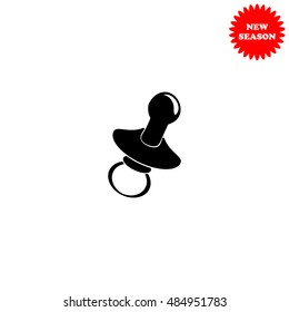 Nipple vector icon isolated on white background.