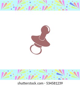 Nipple vector icon on white background. Isolated illustration. Business picture.
