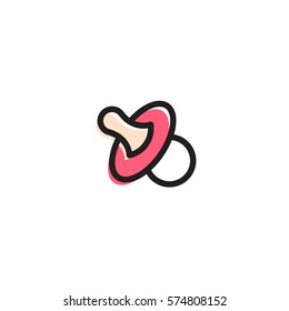Nipple vector icon. Playground sign. Children symbol. Vector concept illustration for design.