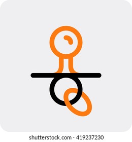 Nipple vector icon. Simple nipple illustration.