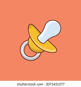 ilustración de nipple Vector en un fondo transparente. Símbolos de calidad premium. Icono de color plano de línea vectorial para el concepto y el diseño gráfico.