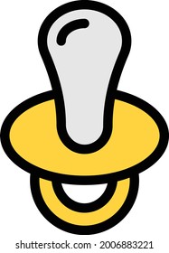 icono de color de línea vectorial nipple