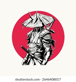 Nippon Samurai for T-shirt and Tattoo Design