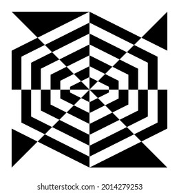Nirmana black and white abstract geometric simple