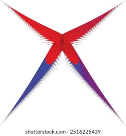 Nirmana parece un pájaro volador
Con un color rojo y azul