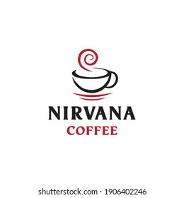 Nirvana Coffee Logo Design Symbols