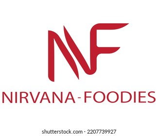 NIRVANA FOODIES OF LETTER APLHABATIC  DESIGN SALOGAN ABSTRACT LOGO