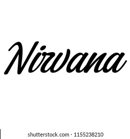nirvana label on white
