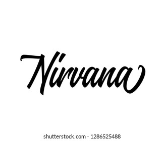 Nirvana word art text design vector