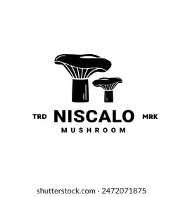 niscalo mushroom logo illustration suitable for vegetable shops and gardens	