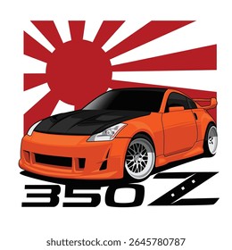 nissan 350Z ilustração do vetor do carro do japão