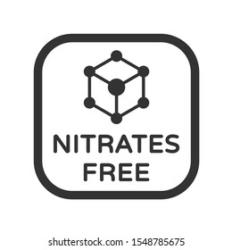Nitartes free vector icon. Product free allergen ingredient symbol. No nitartes vector icon. Food intolerance stock vector illustration for printing on food packaging