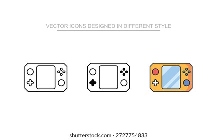Iconos de Nintendo fijados en diverso estilo con el fondo blanco