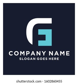 nitial GF or FG Letter Logo With Creative Modern Business Typography Vector Template