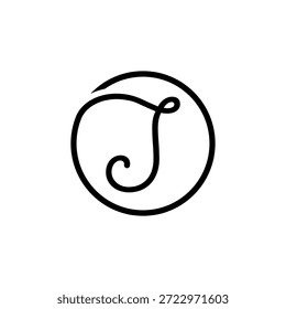 ERSTER BUCHSTABE J KREISZEILE EINFACHES LOGO