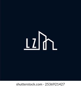 nitials a sleek and modern logo showcases abstract architectural shapes, emphasizing creativity and innovation in building design against a dark background