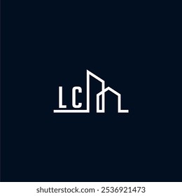 nitials a sleek and modern logo showcases abstract architectural shapes, emphasizing creativity and innovation in building design against a dark background