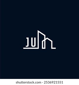 nitials a sleek and modern logo showcases abstract architectural shapes, emphasizing creativity and innovation in building design against a dark background