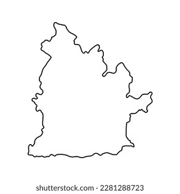 Nitra map, region of Slovakia. Vector illustration.