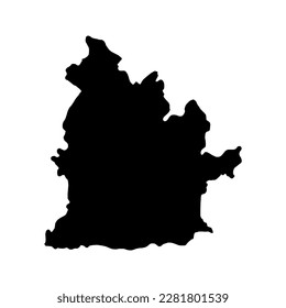 Nitra map, region of Slovakia. Vector illustration.
