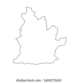 Nitra region map in Slovakia