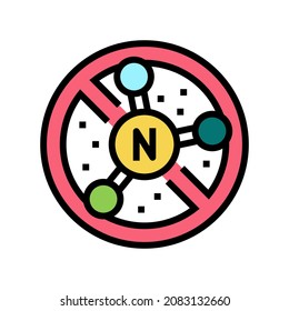 nitrate free cosmetic color icon vector. nitrate free cosmetic sign. isolated symbol illustration