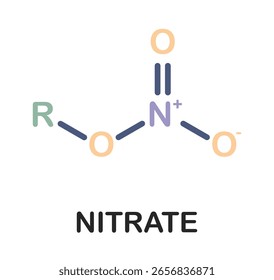 Estructura química del grupo funcional del nitrato