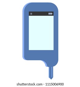 Nitrate tester. Vector. Flat design. Greentest nitrate - meat fruits veggies food quality meter. Vegetable detection.
