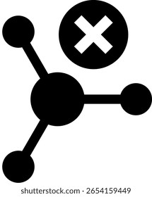 Nitrates Free Icon Glyph Vector Illustration