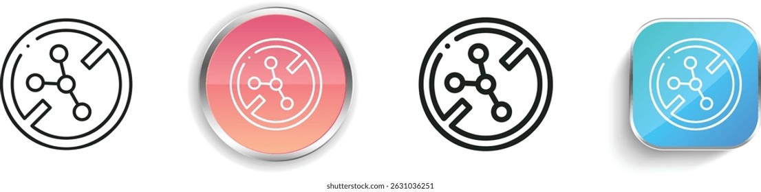 nitrates free icon. Thin Linear, Regular and Button Style Design Isolated On White Background
