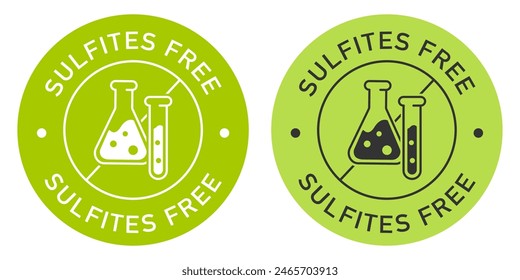 Nitrates free label vector design for packaging. No nitrates icon. Illustration, logo, symbol, sign, stamp, tag, emblem, mark or seal for package. Chemical allergens free product sticker.