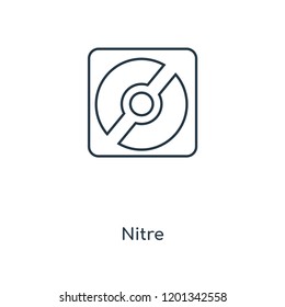 Nitre concept line icon. Linear Nitre concept outline symbol design. This simple element illustration can be used for web and mobile UI/UX.