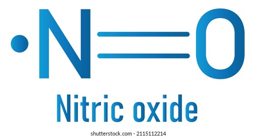 Nitric Oxide NO Free Radical And Signaling Molecule. Skeletal Formula.