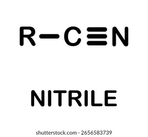 Estructura química del grupo funcional del nitrilo
