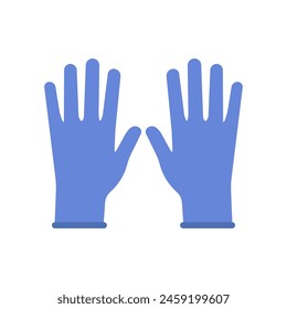 Guantes de caucho de nitrilo, esenciales para las prácticas higiénicas en Configuraciones médicas, de Industrial y de alimentos, diseño de Ilustración vectorial plana