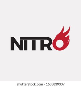 Nitro logotype lettering logo design svg