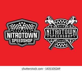 Nitro Town Speed Shop Crest svg