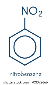 Nitrobenzene solvent molecule. Skeletal formula.