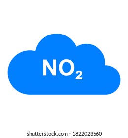 Nitrogen dioxide and cloud on white