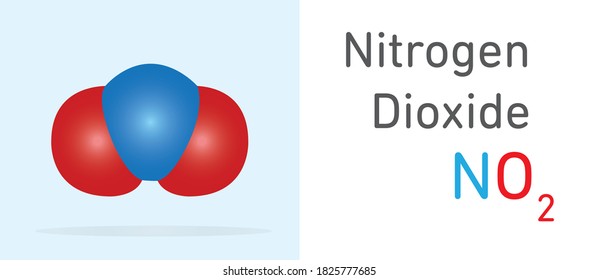 Nitrogen Dioxide No2 Gas Molecule Space Stock Vector (Royalty Free ...