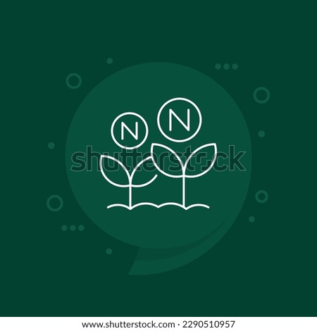 nitrogen fertilizer line vector icon