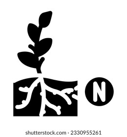 nitrogen fixation environmental glyph icon vector. nitrogen fixation environmental sign. isolated symbol illustration