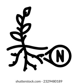 nitrogen fixation environmental line icon vector. nitrogen fixation environmental sign. isolated contour symbol black illustration