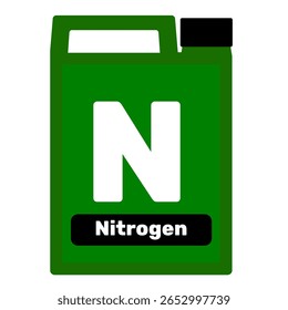 Ilustração da arte do clipe do vetor do fertilizante líquido do nitrogênio. Biologia agricultura planta impulsionar conceito vetorial recursos gráficos imprimíveis para livro, panfleto, cartaz ou uso digital