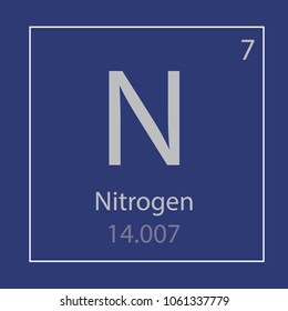 Nitrogen N chemical element icon- vector illustration